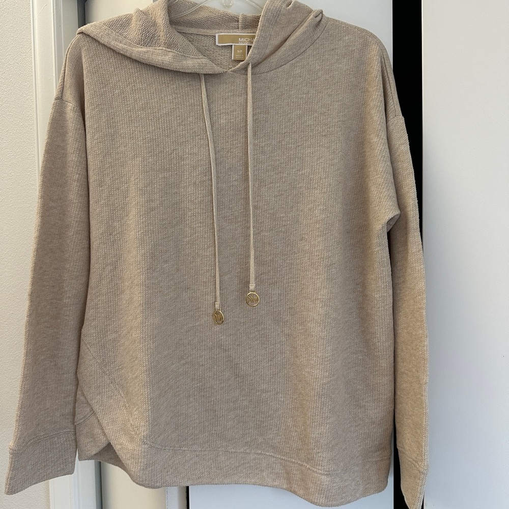 Beige Hooded Sweatshirt